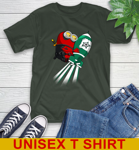 NHL Hockey Dallas Stars Deadpool Minion Marvel Shirt T-Shirt 6