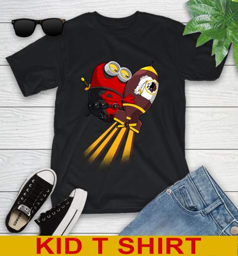 NFL Football Washington Redskins Deadpool Minion Marvel Shirt Youth T-Shirt