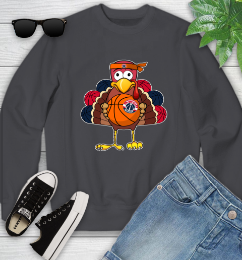 Washington Wizards Turkey thanksgiving day Youth Sweatshirt 6