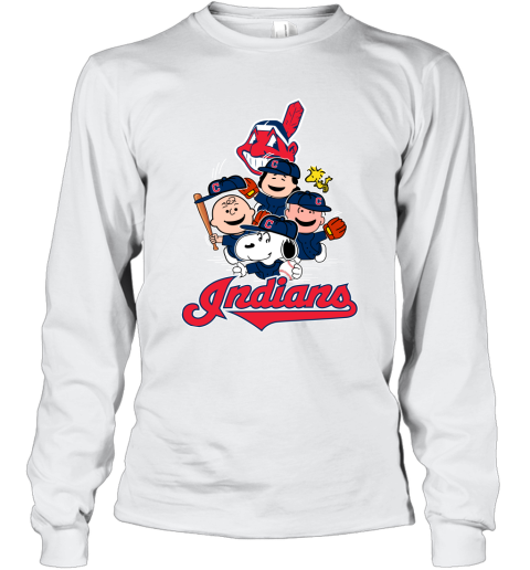 MLB Cleveland Indians Snoopy Charlie Brown Woodstock The Peanuts Movie  Baseball T Shirt - Rookbrand