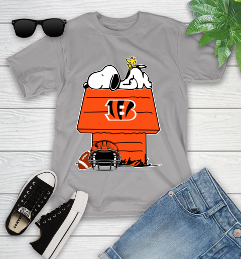 Cincinnati Bengals NFL Football Snoopy Woodstock The Peanuts Movie Youth T-Shirt 5 Cincinnati Bengals NFL Football Snoopy Woodstock The Peanuts Movie Youth T-Shirt - Image 5
