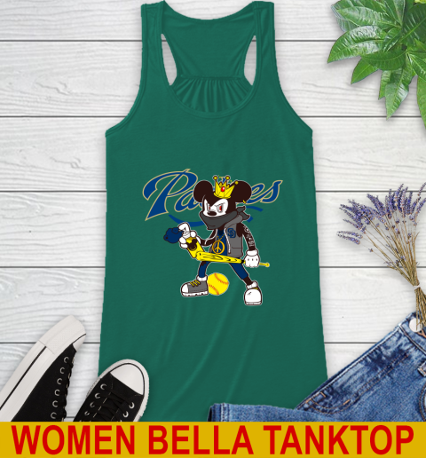 San Diego Padres MLB Baseball Mickey Peace Sign Sports Racerback Tank 7