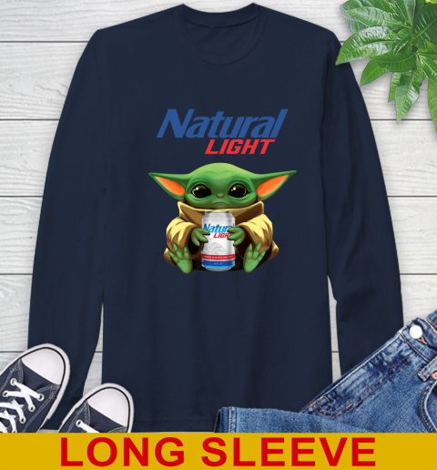 Star Wars Baby Yoda Hugs Natural Light Beer Shirt 61