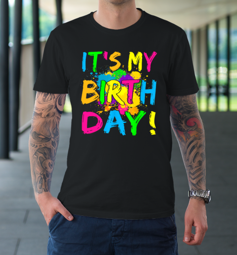 It's My Birthday Shirt Let's Glow Retro 80's Party Outfit T-Shirt 1