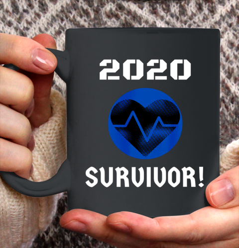 2020 Survivor Heart Beat T Shirt Black Heart Ceramic Mug 11oz