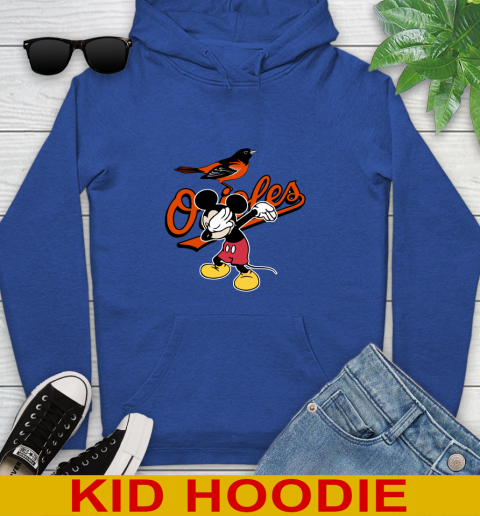 Baltimore Orioles MLB Baseball Dabbing Mickey Disney Sports Youth Hoodie 10