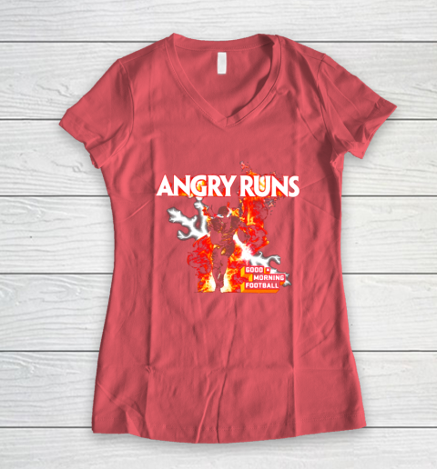 Angry Runs Women's V-Neck T-Shirt 4