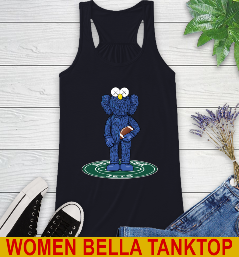 NFL Football New York Jets Kaws Bff Blue Figure Shirt Racerback Tank 10