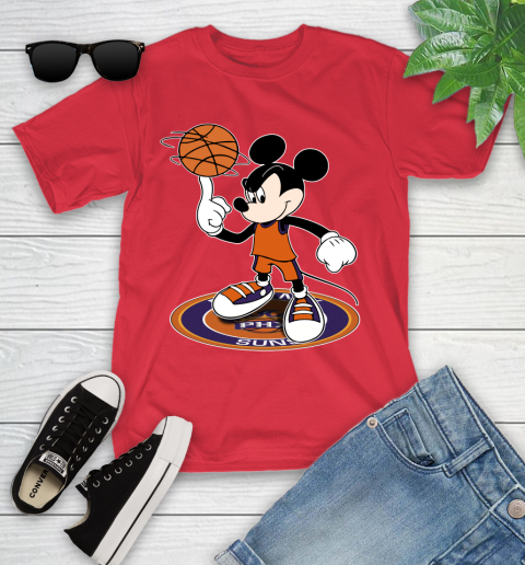 NBA Basketball Phoenix Suns Cheerful Mickey Disney Shirt Youth T-Shirt 10