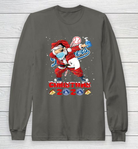 Los Angeles Dodgers Funny Santa Claus Dabbing Christmas 2020 MLB Long Sleeve T-Shirt 5