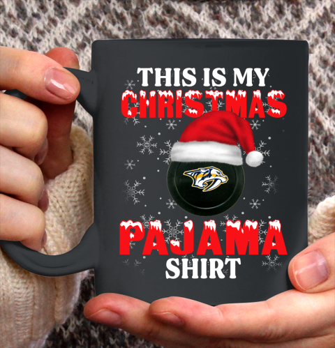 Nashville Predators This Is My Christmas Pajama Shirt NHL Ceramic Mug 11oz