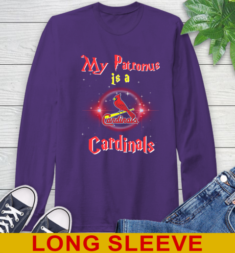MLB Baseball Harry Potter My Patronus Is A St.Louis Cardinals Long Sleeve T-Shirt 5