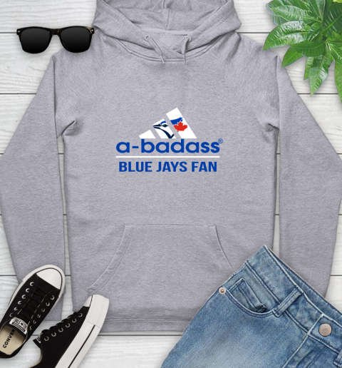MLB A Badass Toronto Blue Jays Fan Adidas Baseball Sports Youth Hoodie 6