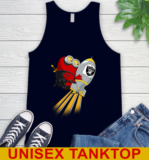 NFL Football Oakland Raiders Deadpool Minion Marvel Shirt Tank Top 2