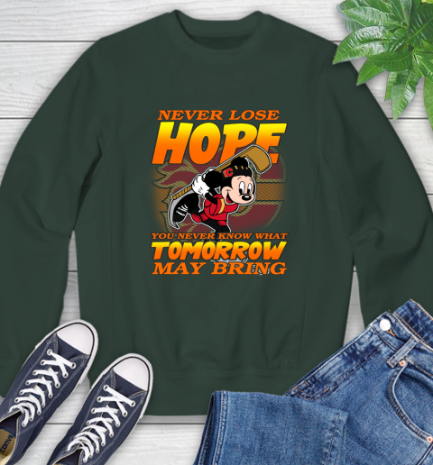 Calgary Flames NHL Hockey ootball Mickey Disney Never Lose Hope Sweatshirt 12