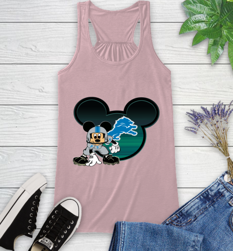 NFL Detroit Lions Mickey Mouse Disney Football T Shirt Racerback Tank 11