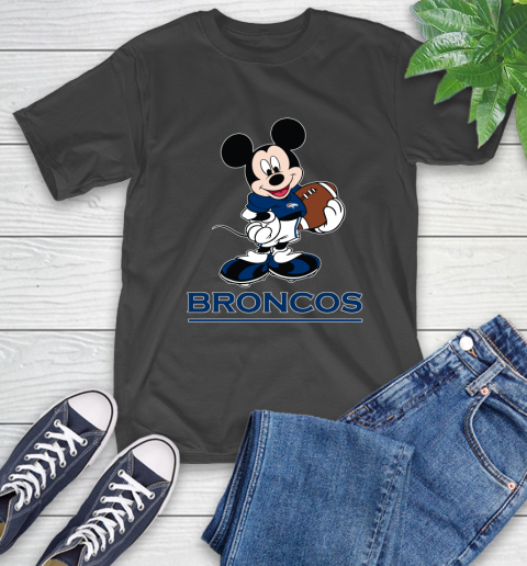 NFL Football Denver Broncos Cheerful Mickey Mouse Shirt T-Shirt