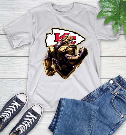 NFL Thanos Avengers Endgame Football Sports Kansas City Chiefs T-Shirt 12
