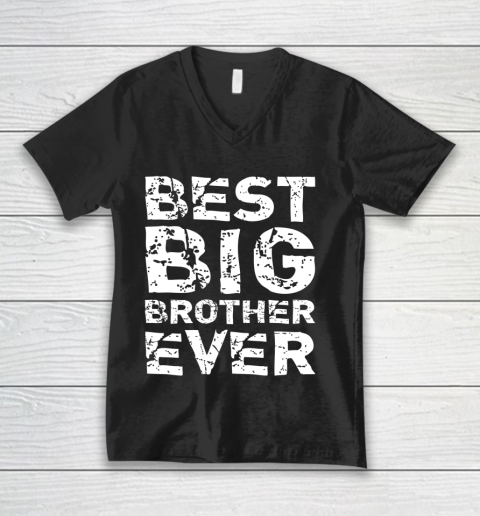 Best Big Brother Ever Older Cool Funny Bigger Gift V-Neck T-Shirt