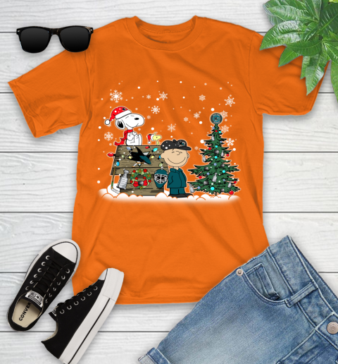 NHL San Jose Sharks Snoopy Charlie Brown Woodstock Christmas Stanley Cup Hockey Youth T-Shirt 9