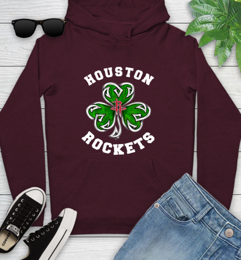 NBA Houston Rockets Three Leaf Clover St Patrick's Day Basketball Sports Youth Hoodie 7