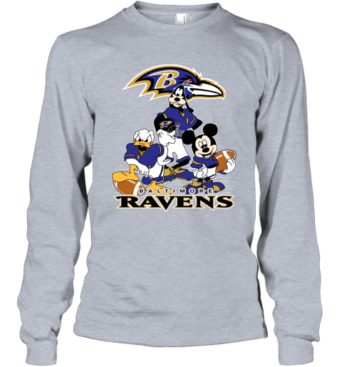 I Love The Ravens Mickey Mouse Baltimore Ravens Youth Hoodie 