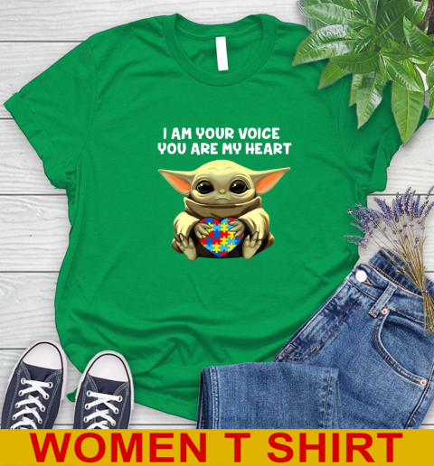 I Am Your Voice You Are My Heart Baby Yoda Autism Awareness Shirt 91