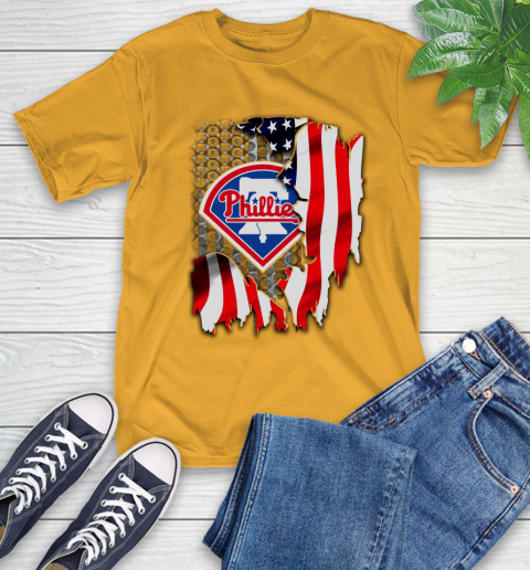 Philadelphia Phillies MLB Baseball American Flag T-Shirt 2