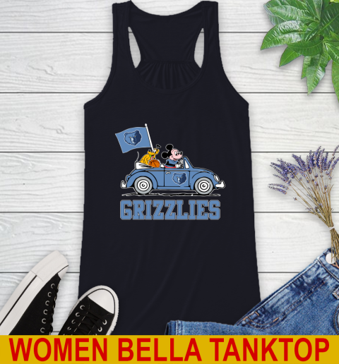 NBA Basketball Memphis Grizzlies Pluto Mickey Driving Disney Shirt Racerback Tank 10