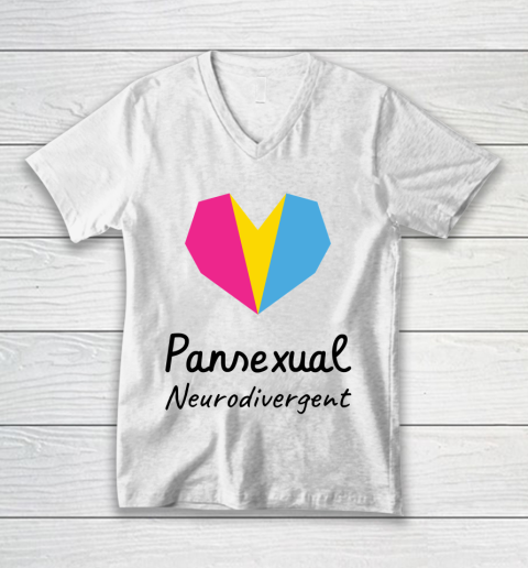 Pansexual Neurodivergent Autism Awareness V-Neck T-Shirt