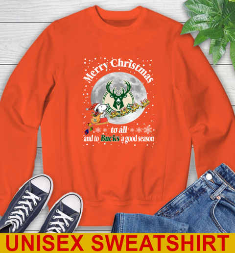 Milwaukee Bucks Merry Christmas To All And To Bucks A Good Season NBA Basketball Sports Sweatshirt 4 Milwaukee Bucks Merry Christmas To All And To Bucks A Good Season NBA Basketball Sports Sweatshirt - Image 4