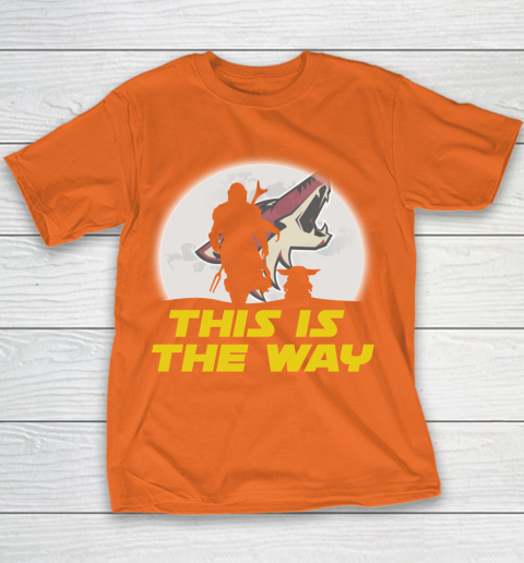 Arizona Coyotes NHL Ice Hockey Star Wars Yoda And Mandalorian This Is The Way Youth T-Shirt 4