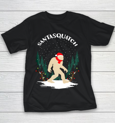 Santasquatch Sasquatch Funny Bigfoot Christmas Santa Hat And Youth T-Shirt