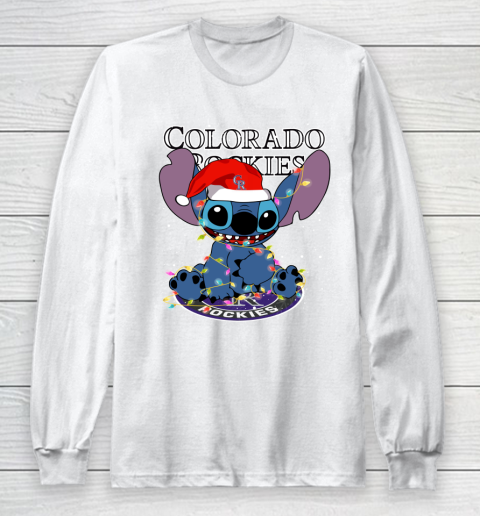Colorado Rockies MLB noel stitch Baseball Christmas Long Sleeve T-Shirt