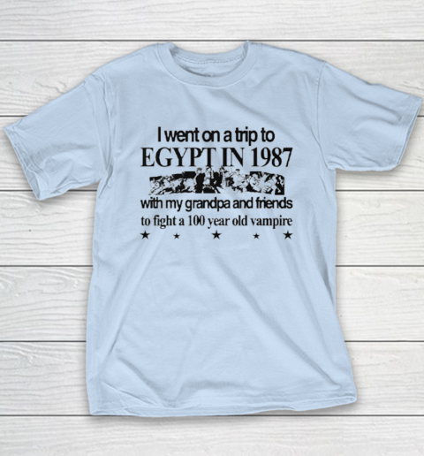Jojo's Bizarre Adventure I Went To Egypt To Fight A Vampire Youth T-Shirt 5