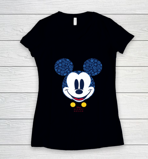 Disney Year of the Mouse Nautical Mickey August Women's V-Neck T-Shirt