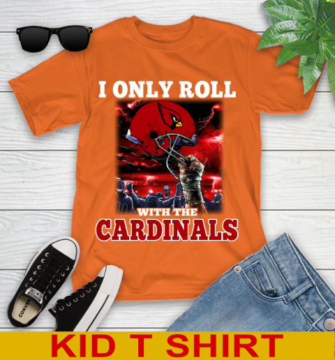 Arizona Cardinals NFL Football I Only Roll With My Team Sports Youth T-Shirt 8