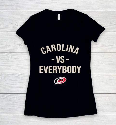 Carolina Hurricanes Vs Everybody Women's V-Neck T-Shirt