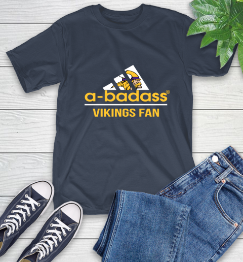NFL A Badass Minnesota Vikings Fan Adidas Football Sports T-Shirt 3