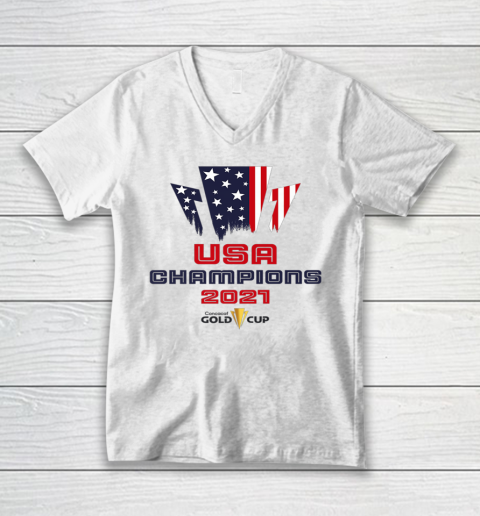 USA Champions 2021 Gold Cup Jersey Concacaf V-Neck T-Shirt
