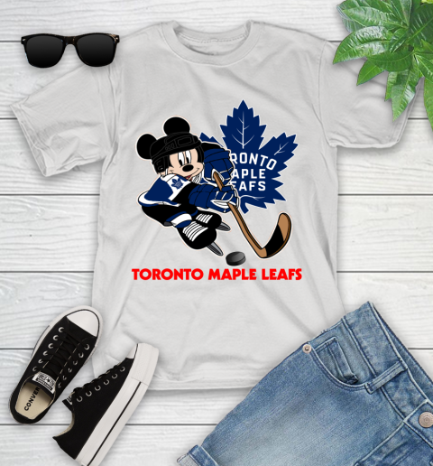 NHL Toronto Maple Leafs Mickey Mouse Disney Hockey T Shirt Youth T-Shirt