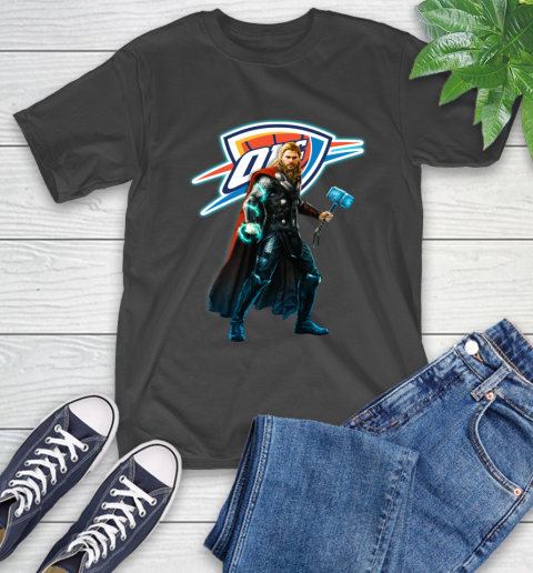 NBA Thor Avengers Endgame Basketball Oklahoma City Thunder T-Shirt 2