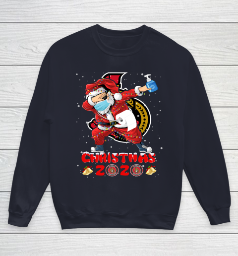 Ottawa Senators Funny Santa Claus Dabbing Christmas 2020 NHL Youth Sweatshirt 2