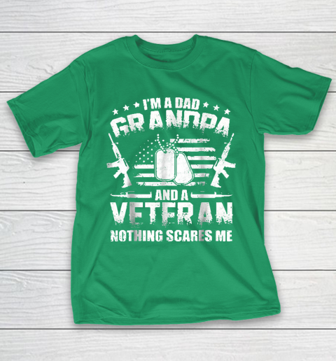 Grandpa Funny Gift Apparel  I'm A Dad Grandpa Veteran Father's Day T-Shirt 5