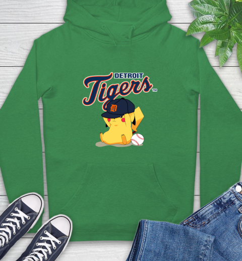 MLB Pikachu Baseball Sports Detroit Tigers Hoodie 8