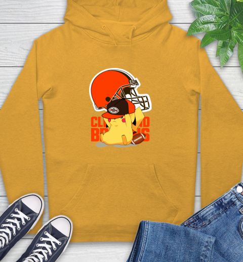 NFL Pikachu Football Sports Cleveland Browns Hoodie 3