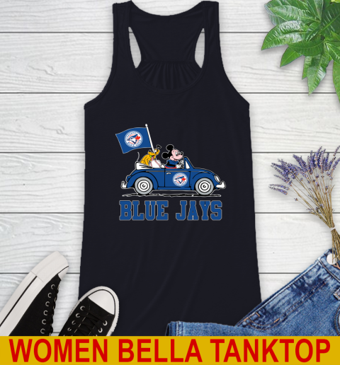 MLB Baseball Toronto Blue Jays Pluto Mickey Driving Disney Shirt Racerback Tank 10