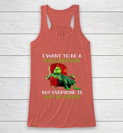 Tee Christmas Grinch Xmas funny quotes Racerback Tank 3