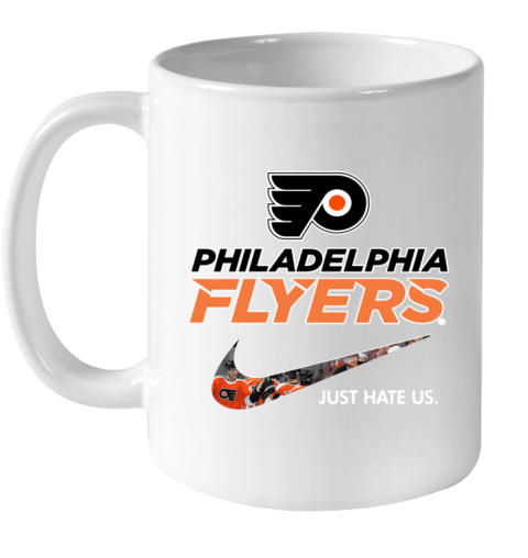 2uvu nhlphiladelphia flyers x nike just hate us ceramic mug 110 56 front white