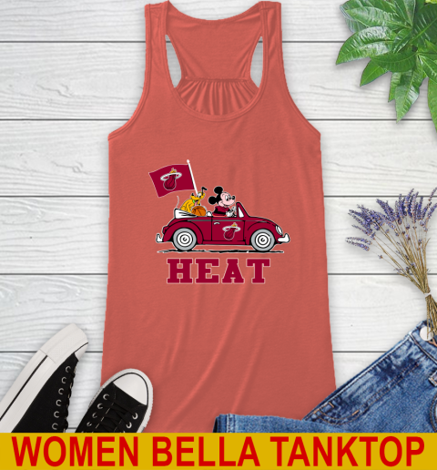 NBA Basketball Miami Heat Pluto Mickey Driving Disney Shirt Racerback Tank 4